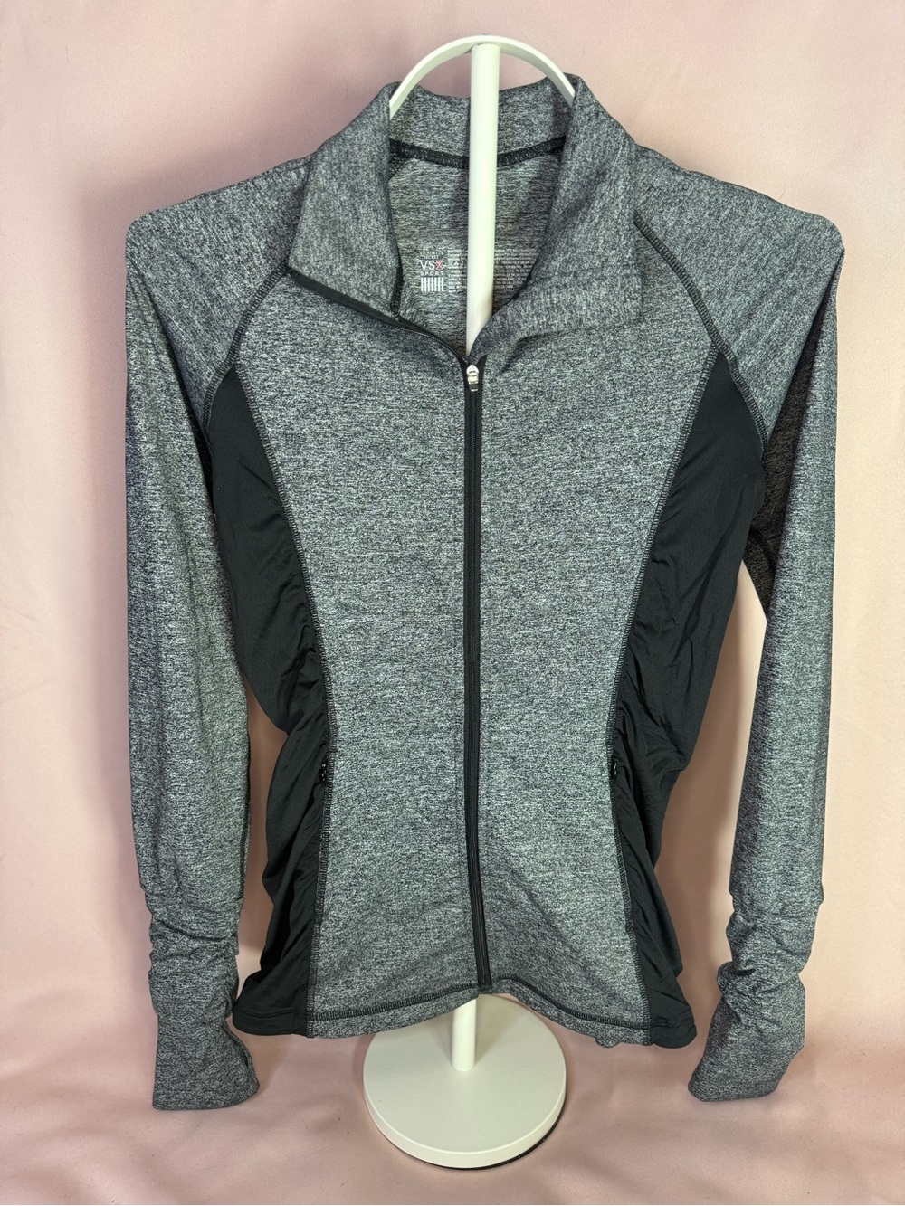 Victoria’s Secret VSX - Gray Athletic Zip Jacket with Black Sides - Size XS